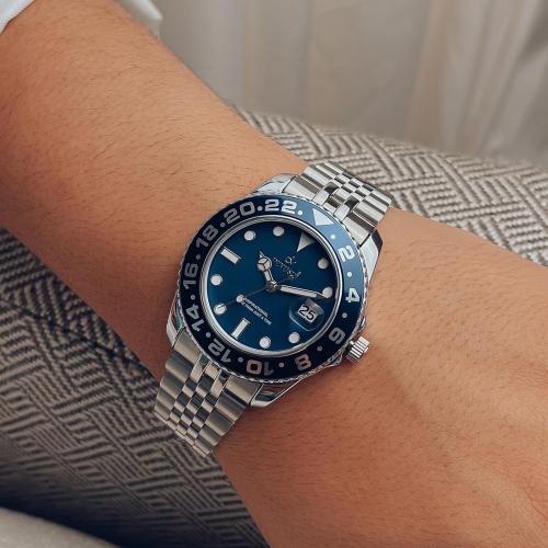 ساعة رجالية ديفوشي موديل رولكـس ميناء ازرق