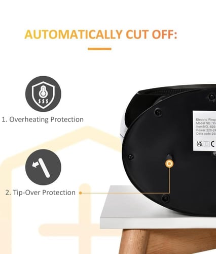 دفاية كهربائية أنيقة بقوة 2000 واط – تصميم عصري مع...