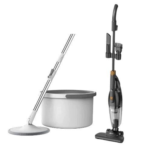 باكج النظافة الذكي: مكنسة متعددة الوظائف + ممسحة ه...