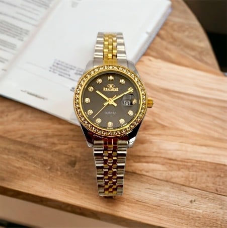 ساعه نسائيه موديل رولكس لونين ميناء اسود