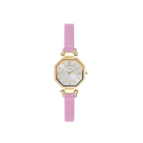 ساعه نسائيه ماركه كاتيرا سداسي جلد بنك علي ذهبي مي...