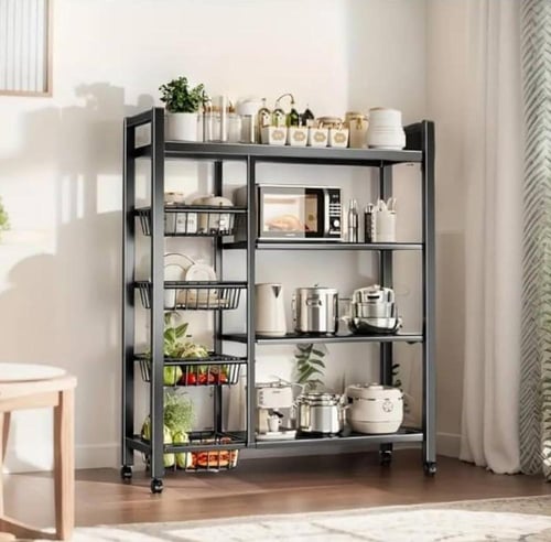 رف تخزين متعدد الاستخدامات مع سلال معدنية – تصميم...