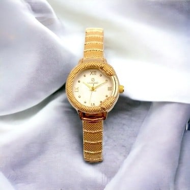 ساعه نسائيه موديل كارتير ذهبي ميناء فضي