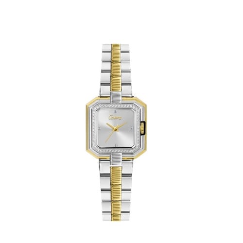 ساعه نسائيه كاتيرا مربعه لونين ميناء فضي