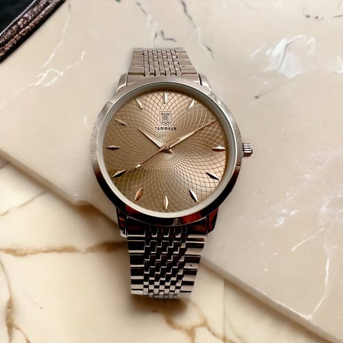 ساعه ماركه TAMMOUR رجالي فضي ميناء فضي