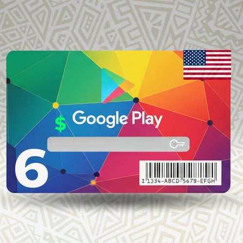 بطاقة Google Play أمريكي 🇺🇸 – 6 دولار