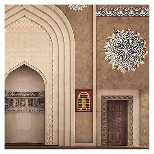 ساعات اذان حائط جدارية ماركة الحرمين للمساجد والصا...