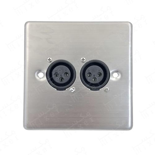 نقطة ميكروفون XLR أنثوي جدارية مزدوجة بقفل وتصميم...