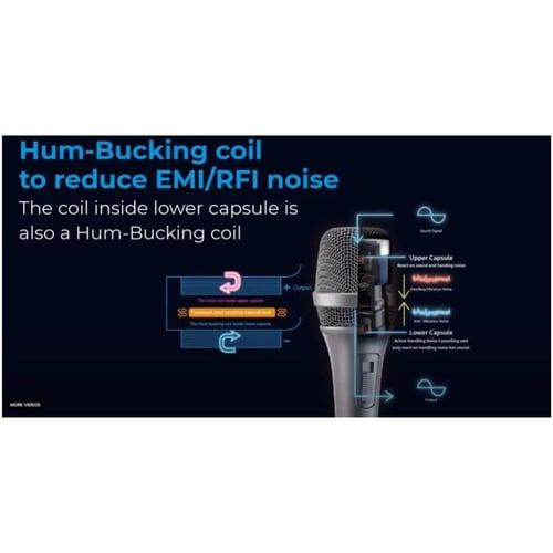 ميكروفون ديناميكي سلكي احترافي عالي الحساسية بأداء...