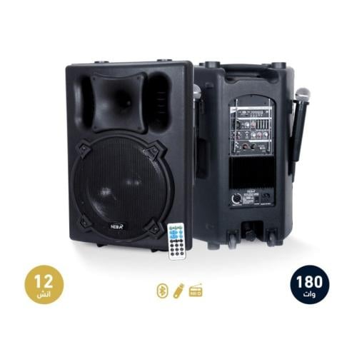 مكبر صوت بلوتوث 12 إنش قوة 180 وات مع 2 ميكروفون ل...