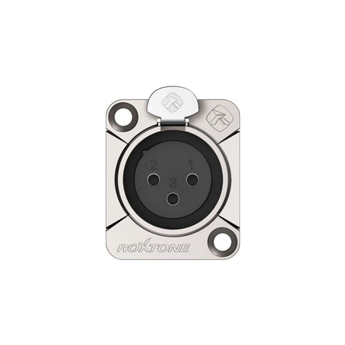 منفذ XLR أنثى ثلاثي الأقطاب بغطاء معدني مطلي ماركة...