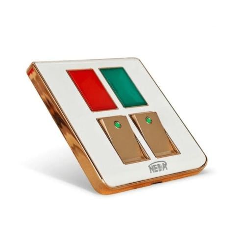 مفتاح طفاية احمر اخضر مزدوج مع إضاءة كهربائي عالي...