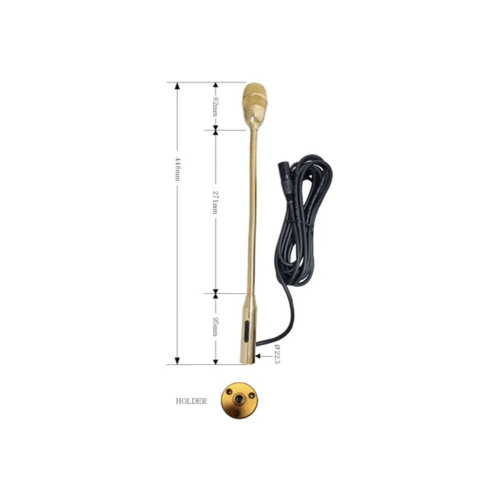 ميكروفون سلكي عنق الإوزة الذهبي كيبل 5 متر - NRM-1...