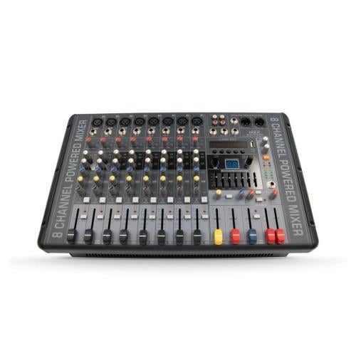 جهاز مكسر صوت 8 قنوات 800 وات بلوتوث وتسجيل مباشر...