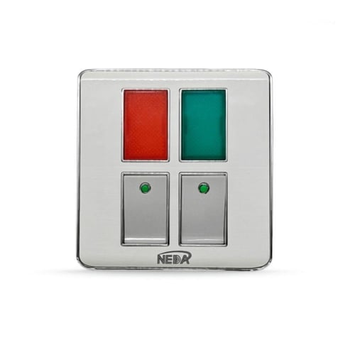 مفتاح طفاية احمر اخضر مزدوج مع إضاءة كهربائي عالي...