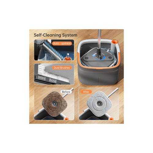 مجموعة ممسحة دوارة ودلو مع نظام فصل ذاتي للمياه ال...