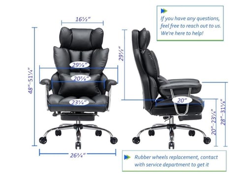 كرسي مكتب كبير عالي الظهر من ايفوماو كمبيوتر جلد ا...