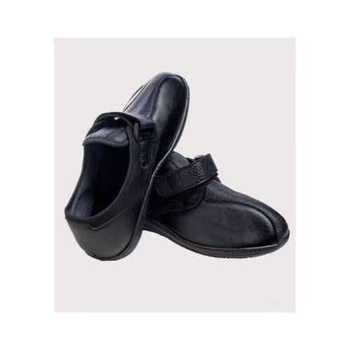 حذاء سكري طبي MV064 جلد أسود | دعم قوس وامتصاص صدم...