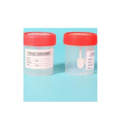 عبوة عينة براز 60 مل بي كير مع ملعقة داخلية وغطاء...