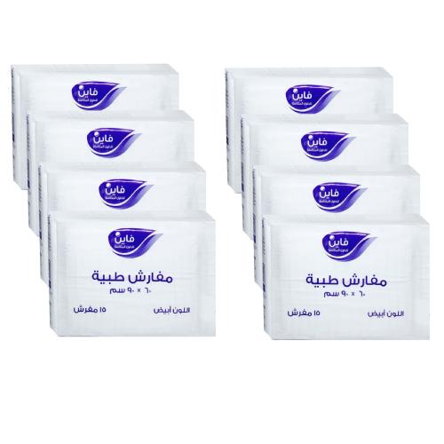 مفرش سرير فاين ورقي 60×90 سم أبيض مستطيل للاستخدام...