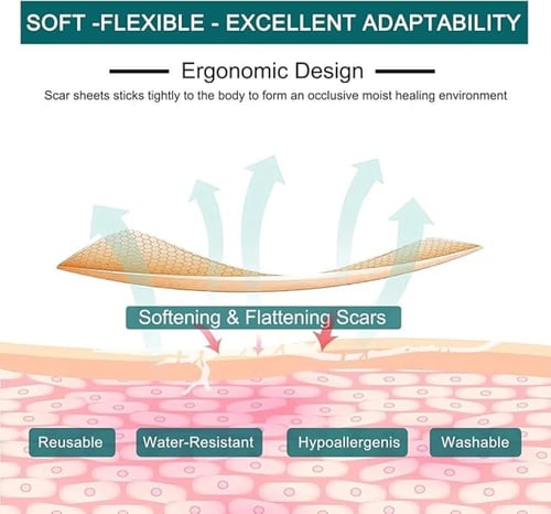 اشرطة الندبات سيليكون طبي بي كير 3 متر قابلة لإعاد...