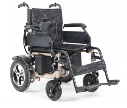كرسي متحرك كهربائي قابل للطي بطاريتان وشاحن 220 فو...