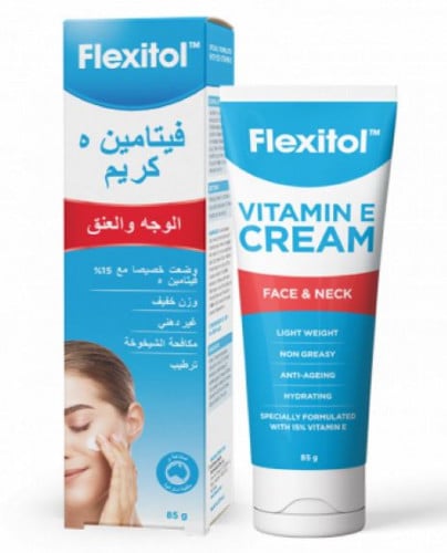 كريم مرطب ومضاد للشيخوخة للوجه والعنق من Flexitol...