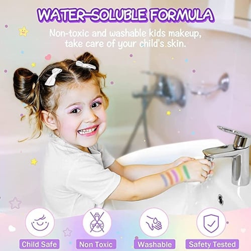 مجموعة مكياج أطفال من تيوكس أميرة مع شنطة 21 قطعة