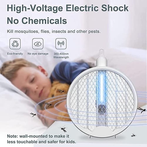 صاعق حشرات كهربائي 4 في 1 انيوي | قابل للطي بشاشة...