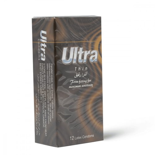واقي ذكري ألترا رقيق 12 قطعة | لاتكس مرطب برائحة ا...