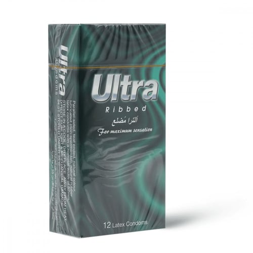 واقي ذكري مضلع ومشعر 12 قطعة | لاتكس شفاف للحماية...