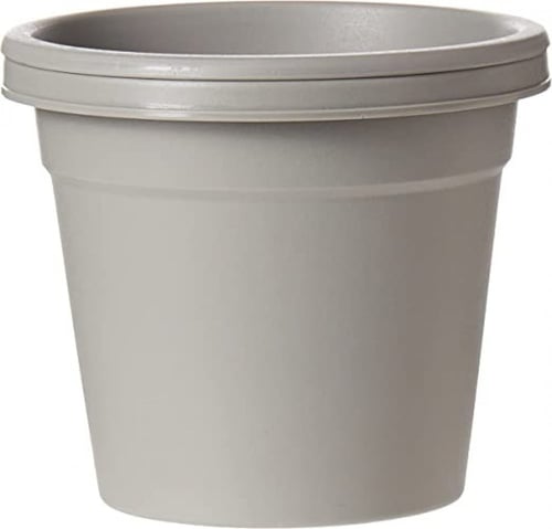 اصيص بلاستيكي دائري من كوزموبلاست 6 انش مع صينية