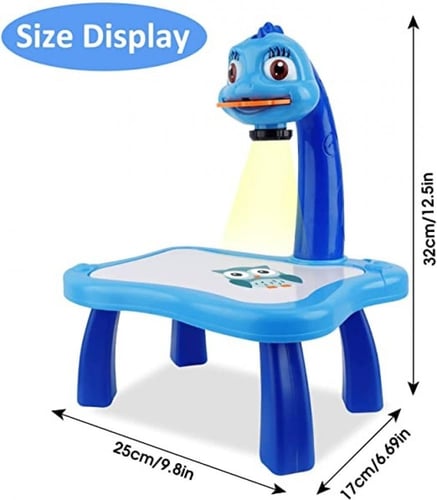 طاولة بجهاز عرض للرسم من كيتي، لعبة بعارض للاشكال...