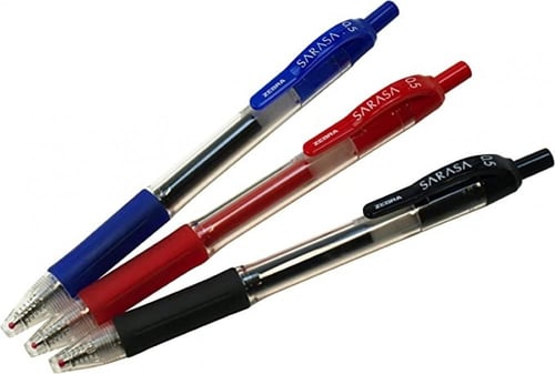 قلم جل ساراسا من Zebra أزرق بسن 0.5 ملم للكتابة ال...