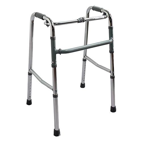 مشاية كبار للمسنين معدنية فضية بأربع قوائم وقضيبين...