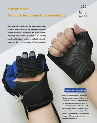 قفازات روبوتية لإعادة تأهيل أصابع اليد بتشغيل هادئ...