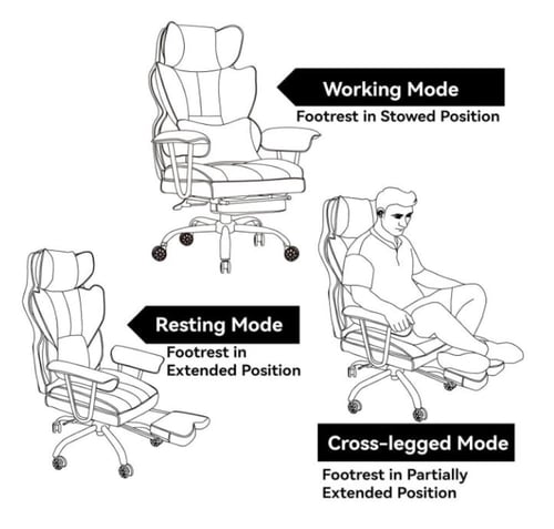كرسي مكتب كبير عالي الظهر من ايفوماو كمبيوتر جلد ا...
