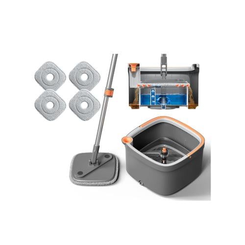 مجموعة ممسحة دوارة ودلو مع نظام فصل ذاتي للمياه ال...