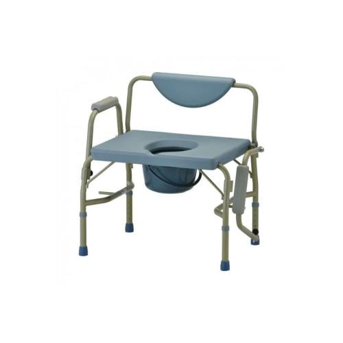 كرسي طبي حمام عريض شديد التحمل بفتحة ودلو داخلي عر...