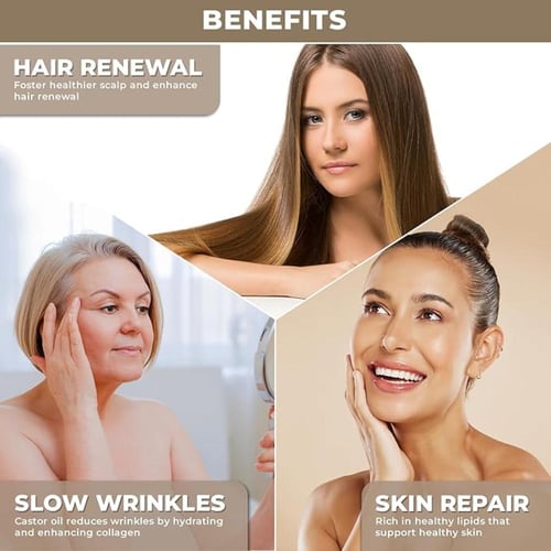 زيت الخروع العضوي من الجابة العضوية مرطب معصور على...