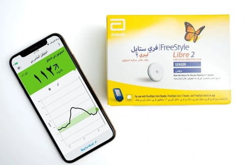 مجس قياس السكر المستمر فري ستايل ليبري 2 من Abbott...