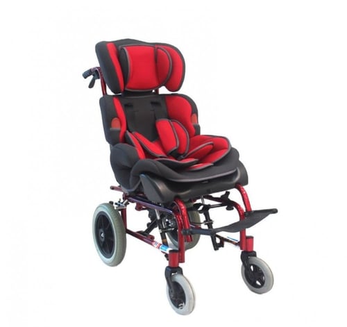 كرسي طبي أطفال شديد الإعاقة مقاس 35 سم إطار ألومني...