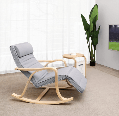 كرسي هزاز من الخشب الصلب مع 5 ارتفاعات قابلة للتعد...