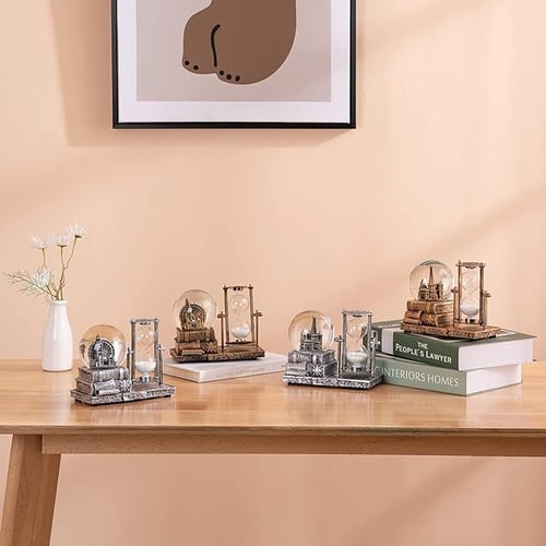 غوودرن كرة ثلجية كريستالية LED مع مؤقت ساعة رملية...