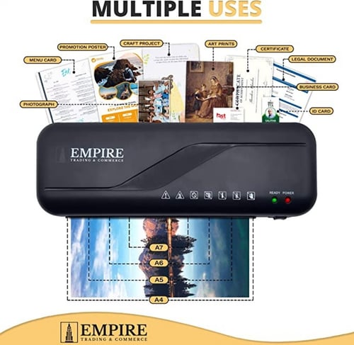 الة تغليف امباير مع 5 اكياس تصفيح، الة تغليف ساخنة...