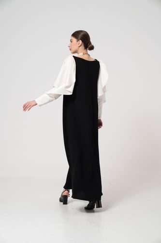 فستان اسود كريب