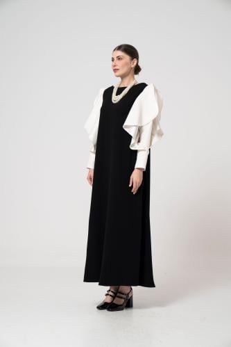 فستان اسود كريب