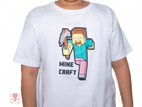 Embroidered Minecraft T-shirt