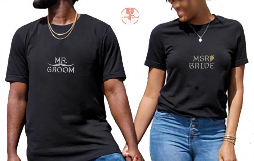 Two T-shirts embroidered cable set