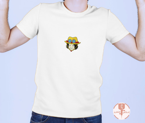 One Piece Portgas D Ace embroidered T-shirt